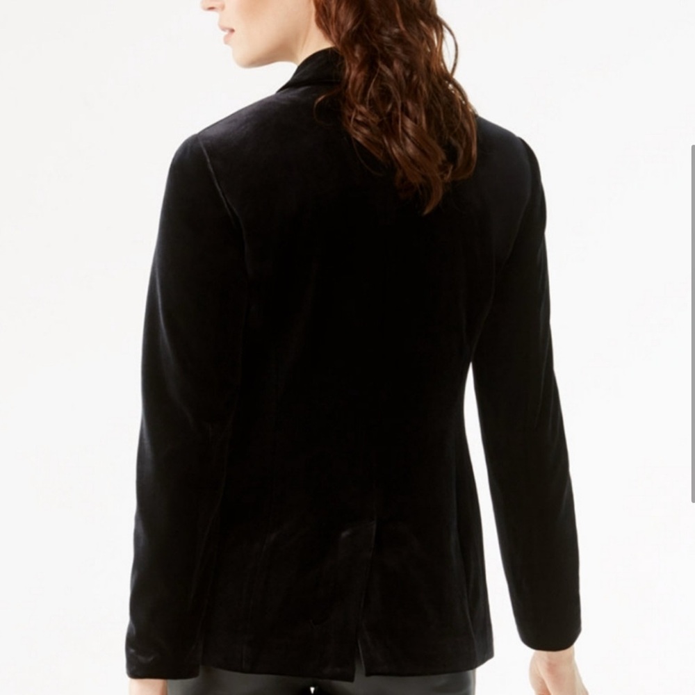 INC Velvet Black Blazer - Picture 3 of 5